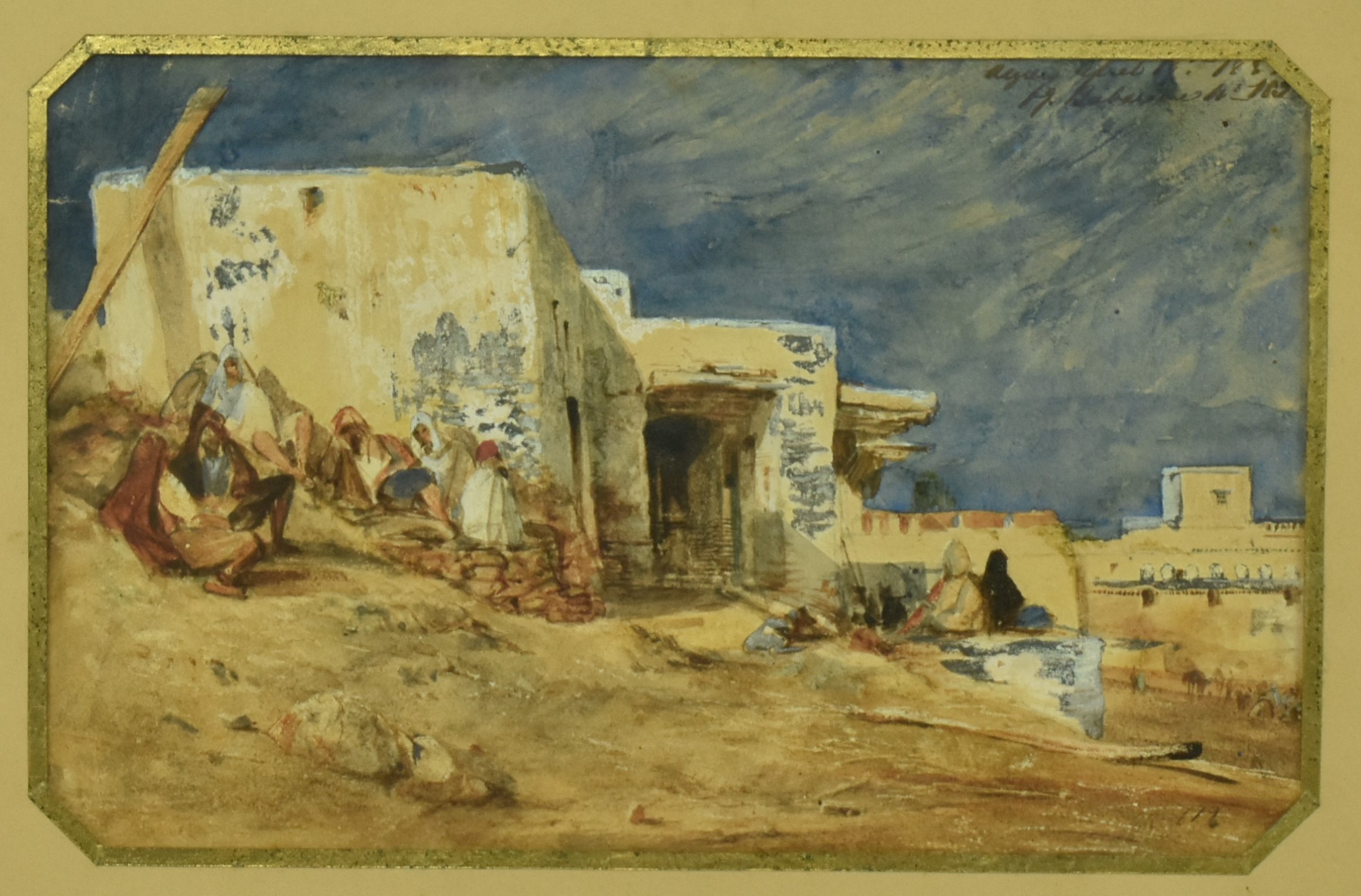 ATTRIB. WILLIAM WYLD (1806-1889) - WATERCOLOUR SKETCH OF ALGIERS