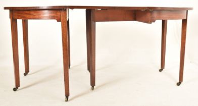 GEORGE III FIGURED MAHOGANY SECTIONAL DINING TABLE