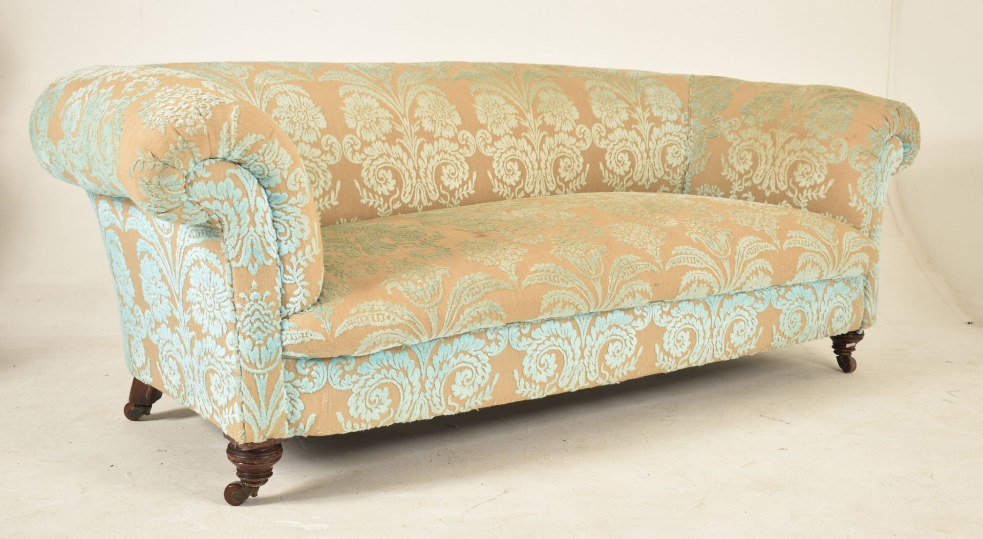 TWO 19TH CENTURY VICTORIAN LARGE CHESTERFIELD SOFAS - Image 6 of 10