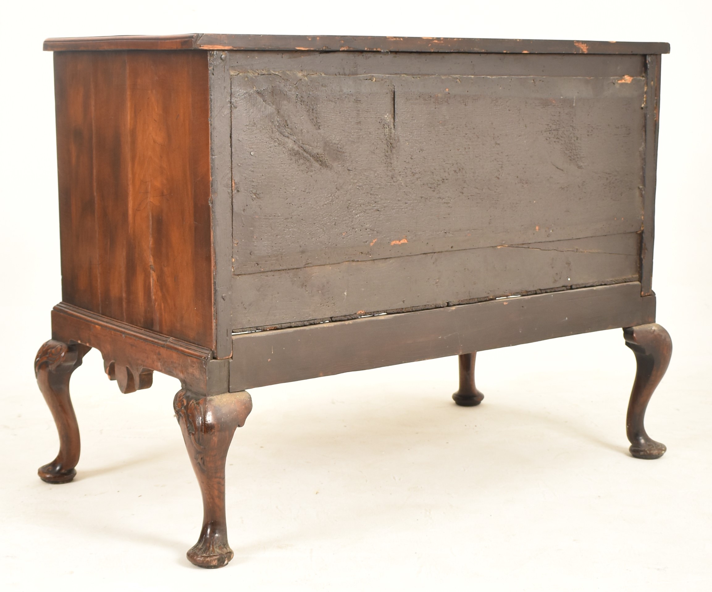 QUEEN ANNE 18TH CENTURY WALNUT & BOXWOOD CHEST ON STAND - Image 5 of 5
