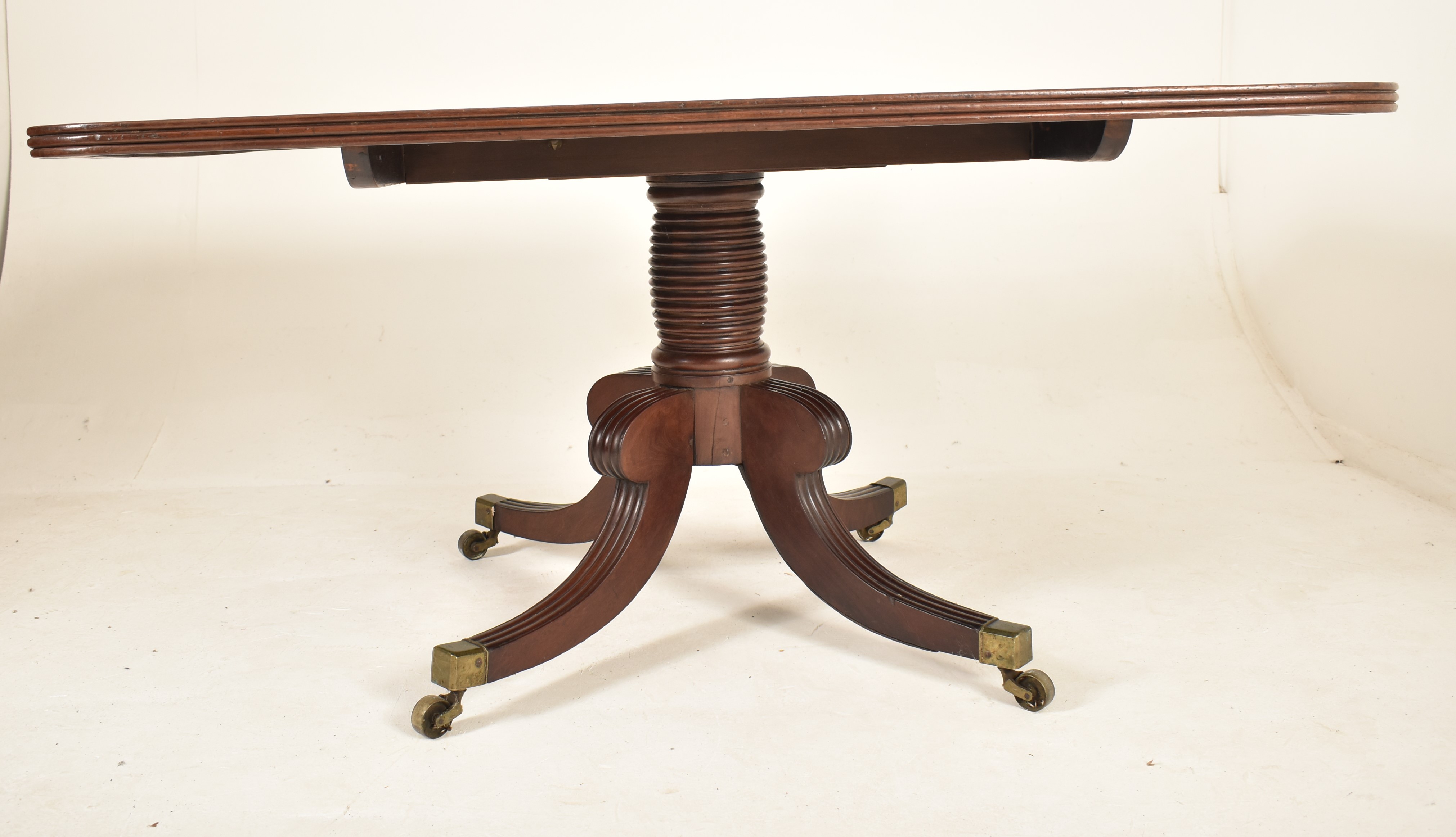 REGENCY 19TH CENTURY MAHOGANY TILT TOP DINING TABLE WITH CHAIRS - Image 3 of 10