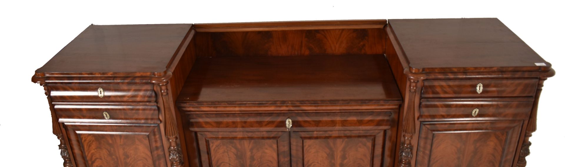 19TH CENTURY VICTORIAN INVERTED BREAKFRONT SIDEBOARD - Image 5 of 12