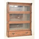 GLOBE WERNICKE - OAK THREE SECTIONS STACKING BOOKCASE