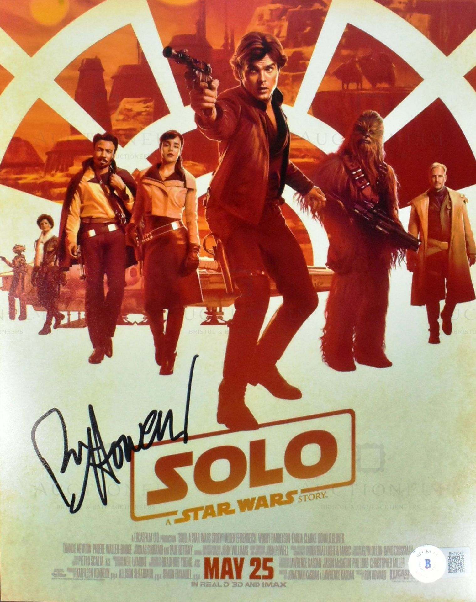 STAR WARS - SOLO - RON HOWARD - AUTOGRAPHED 8X10" PHOTO - BECKETT