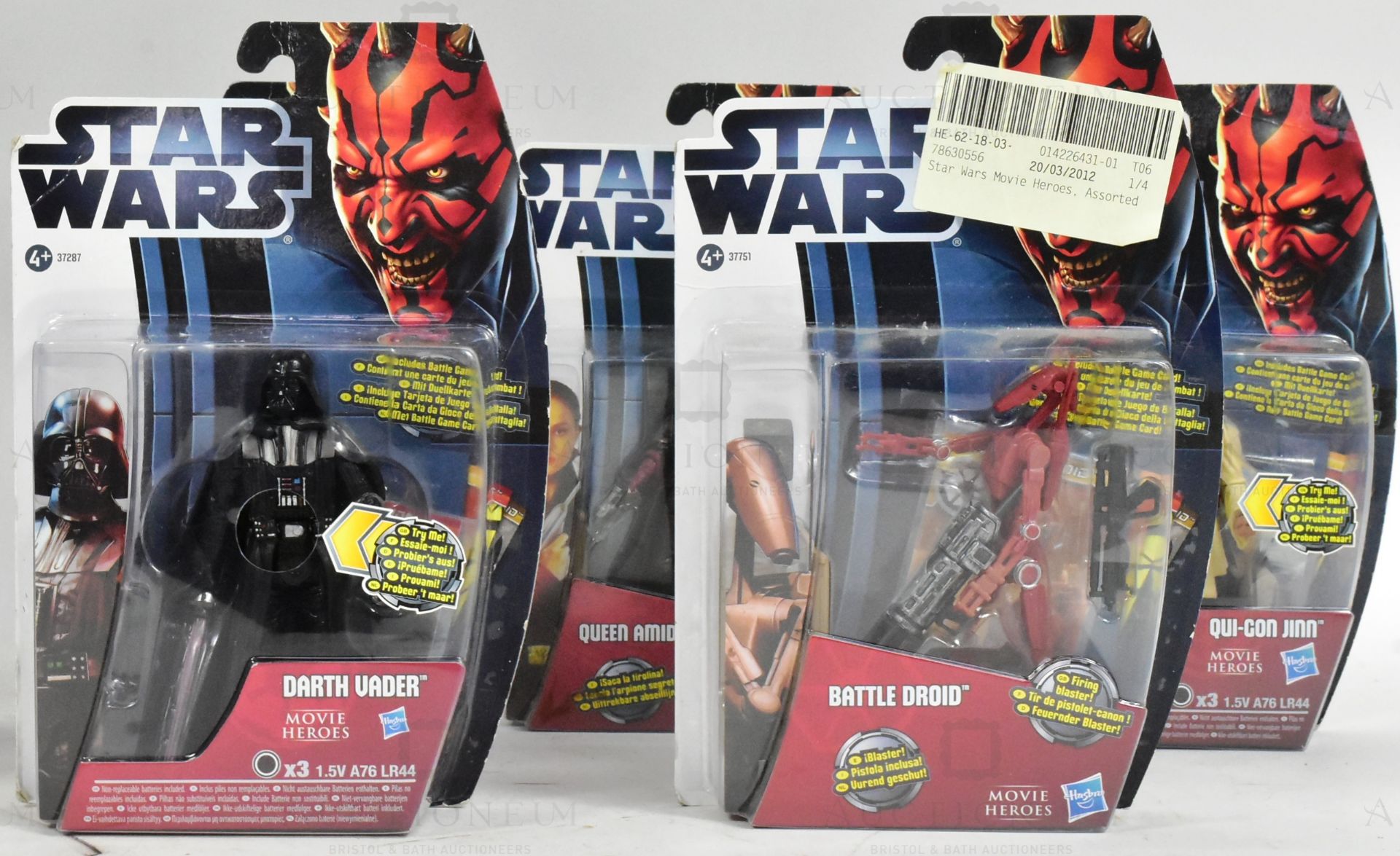 STAR WARS - 2012 HASBRO MOVIE HEROES CARDED ACTION FIGURES - Image 3 of 6