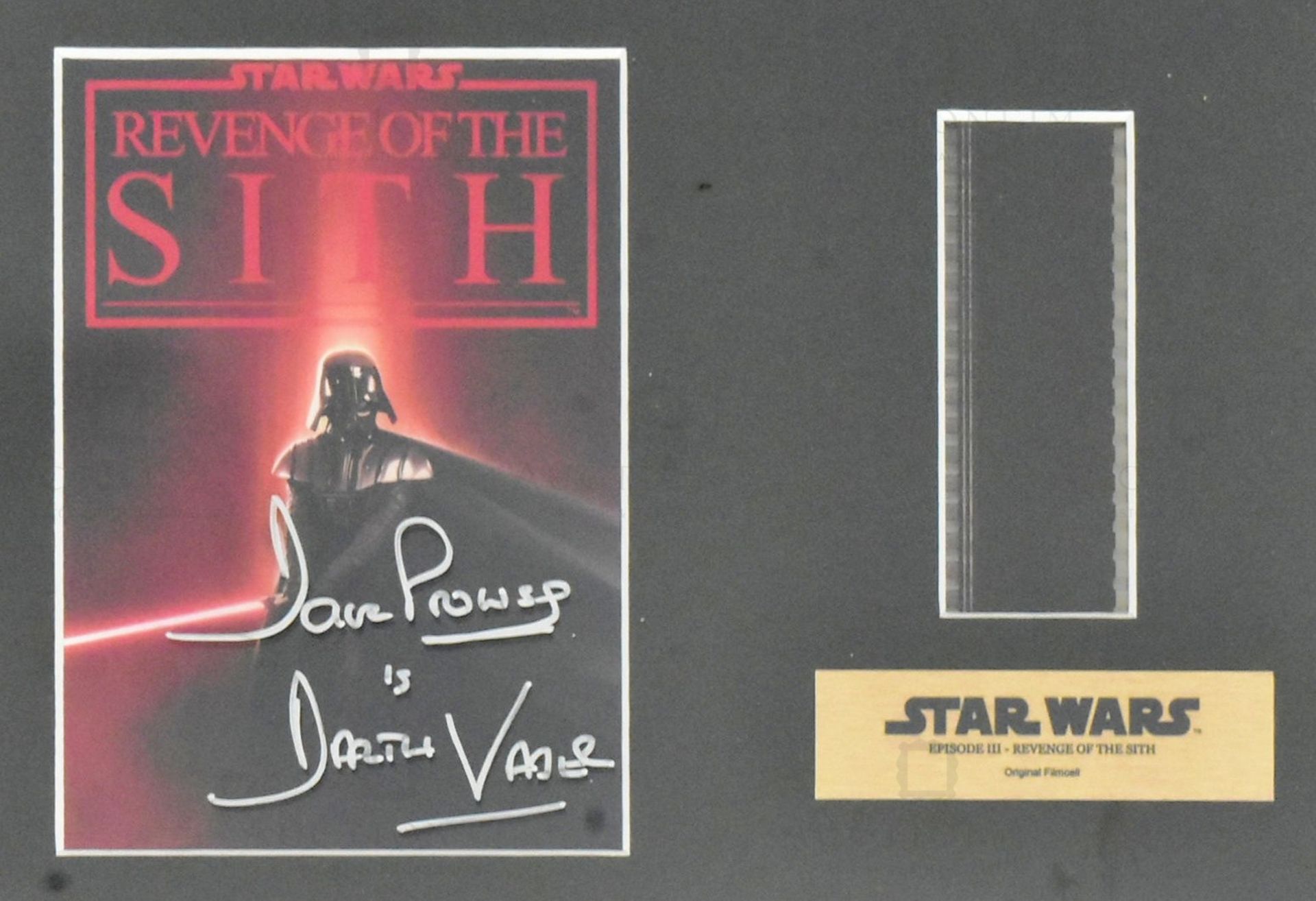 ESTATE OF DAVE PROWSE - AUTOGRAPHED FILM CEL DISPLAY - Image 3 of 5