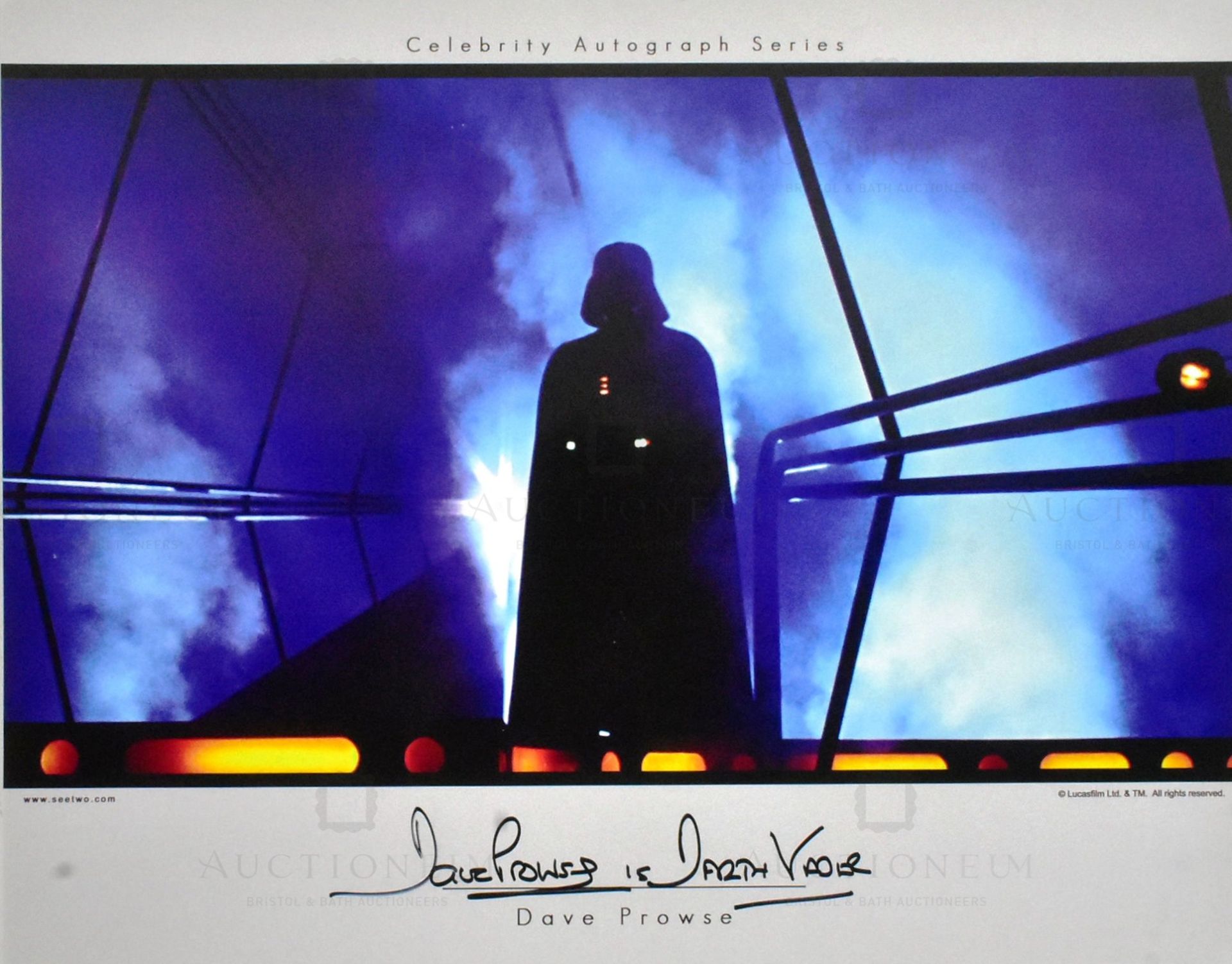 STAR WARS - DAVE PROWSE - DARTH VADER SIGNED 11X14" OFFICIAL PIX