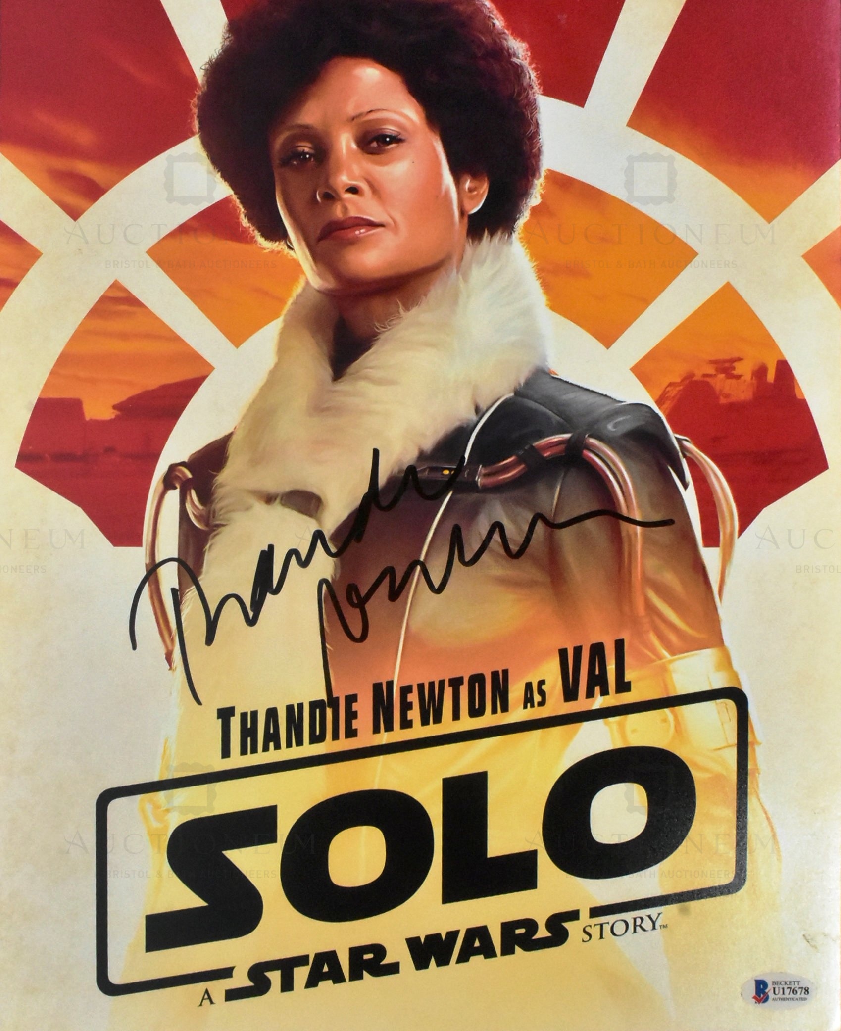 SOLO A STAR WARS STORY - THANDIE NEWTON - 11X14" - BECKETT