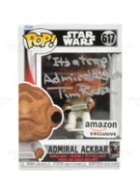 STAR WARS - TIM ROSE (ADMIRAL ACKBAR) - SIGNED AMAZON FUNKO POP