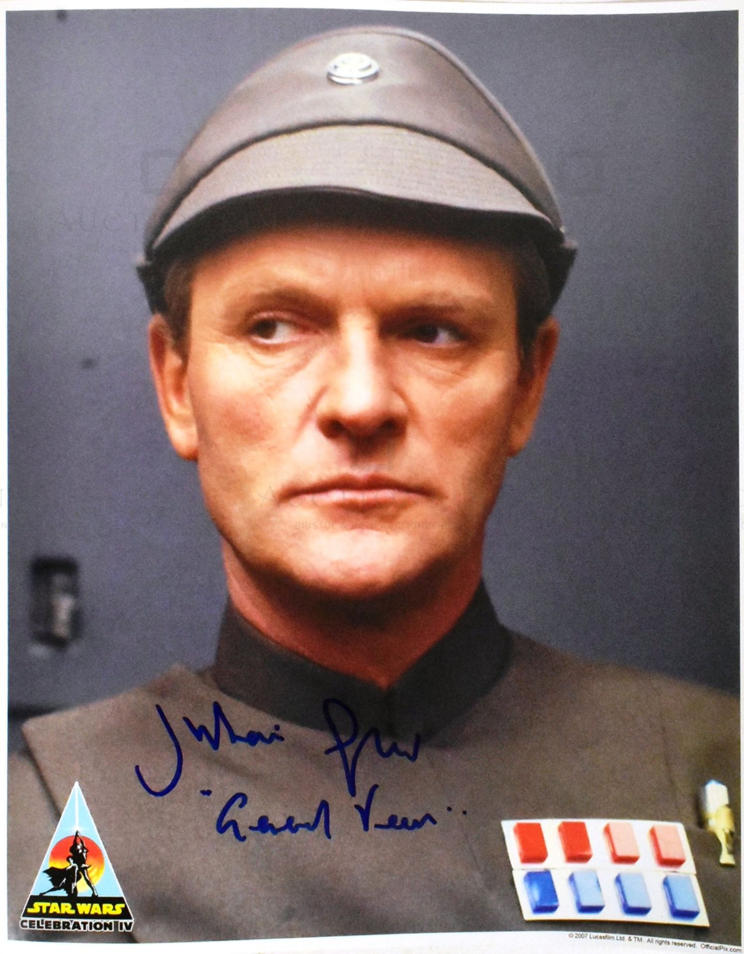 ESTATE OF DAVE PROWSE - STAR WARS - JULIAN GLOVER CELEBRATION SIGNED PHOTO