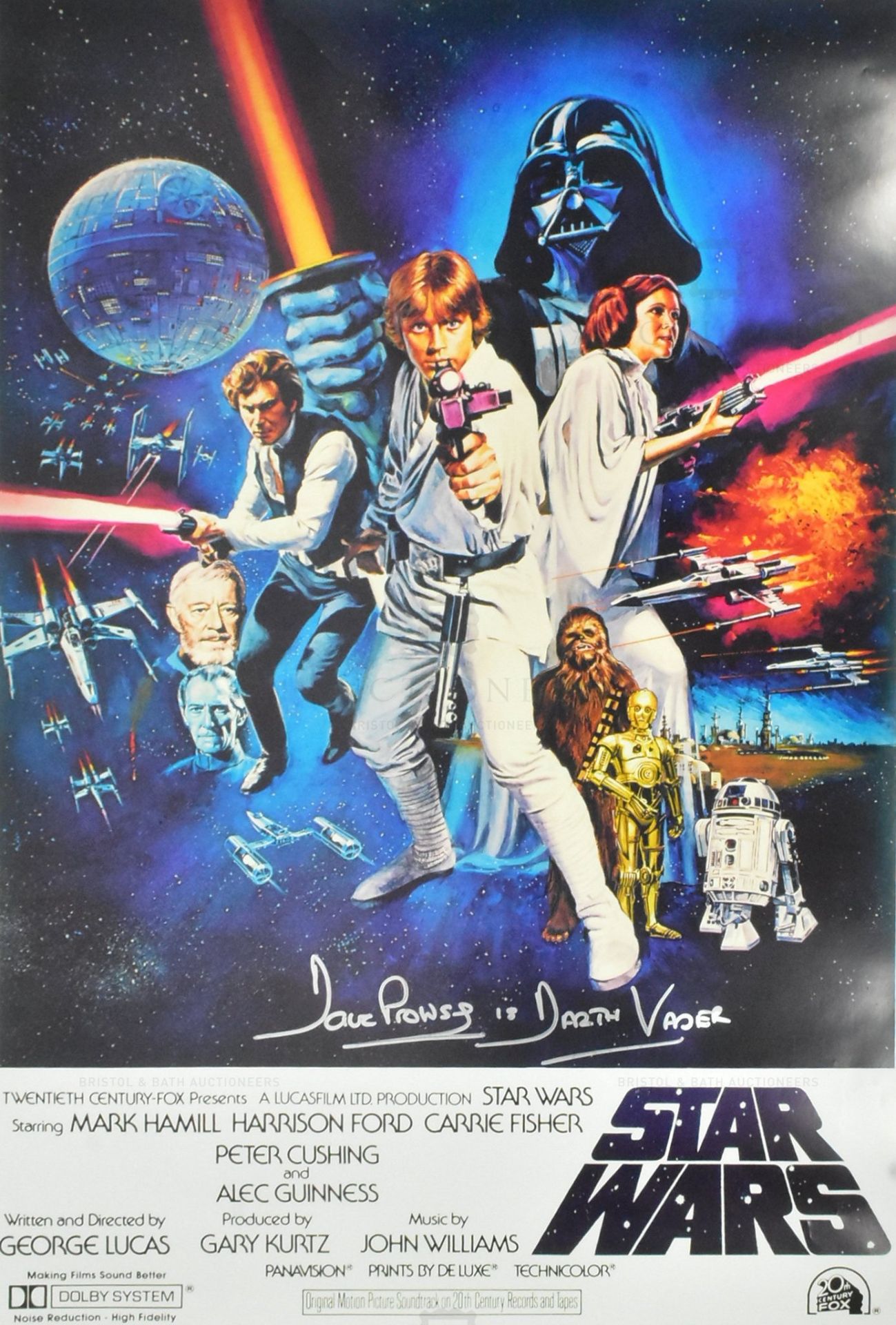 ESTATE OF DAVE PROWSE - STAR WARS - AUTOGRAPHED FULL SIZE POSTER - Bild 2 aus 4