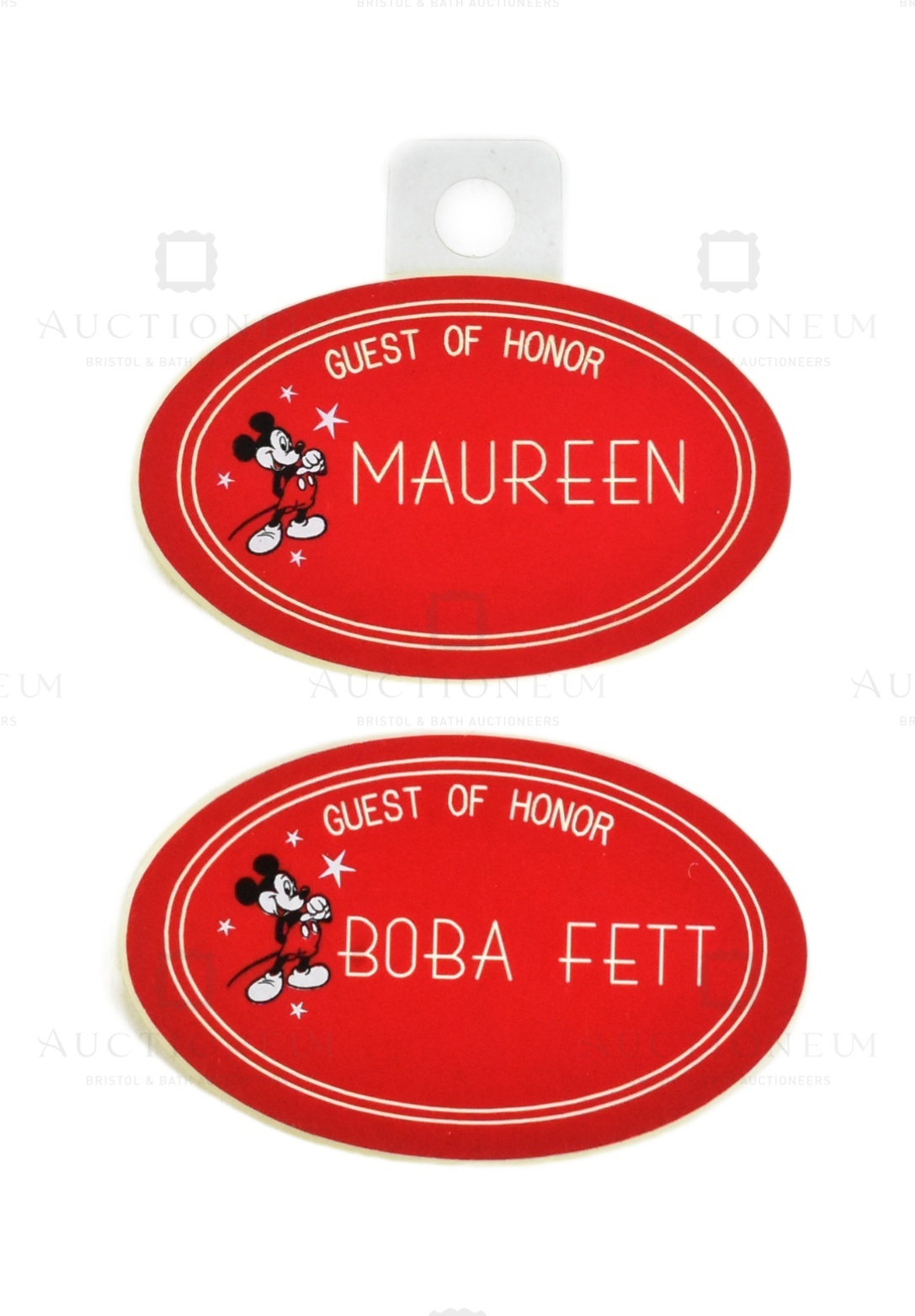 ESTATE OF JEREMY BULLOCH - DISNEY GUEST OF HONOR BADGES