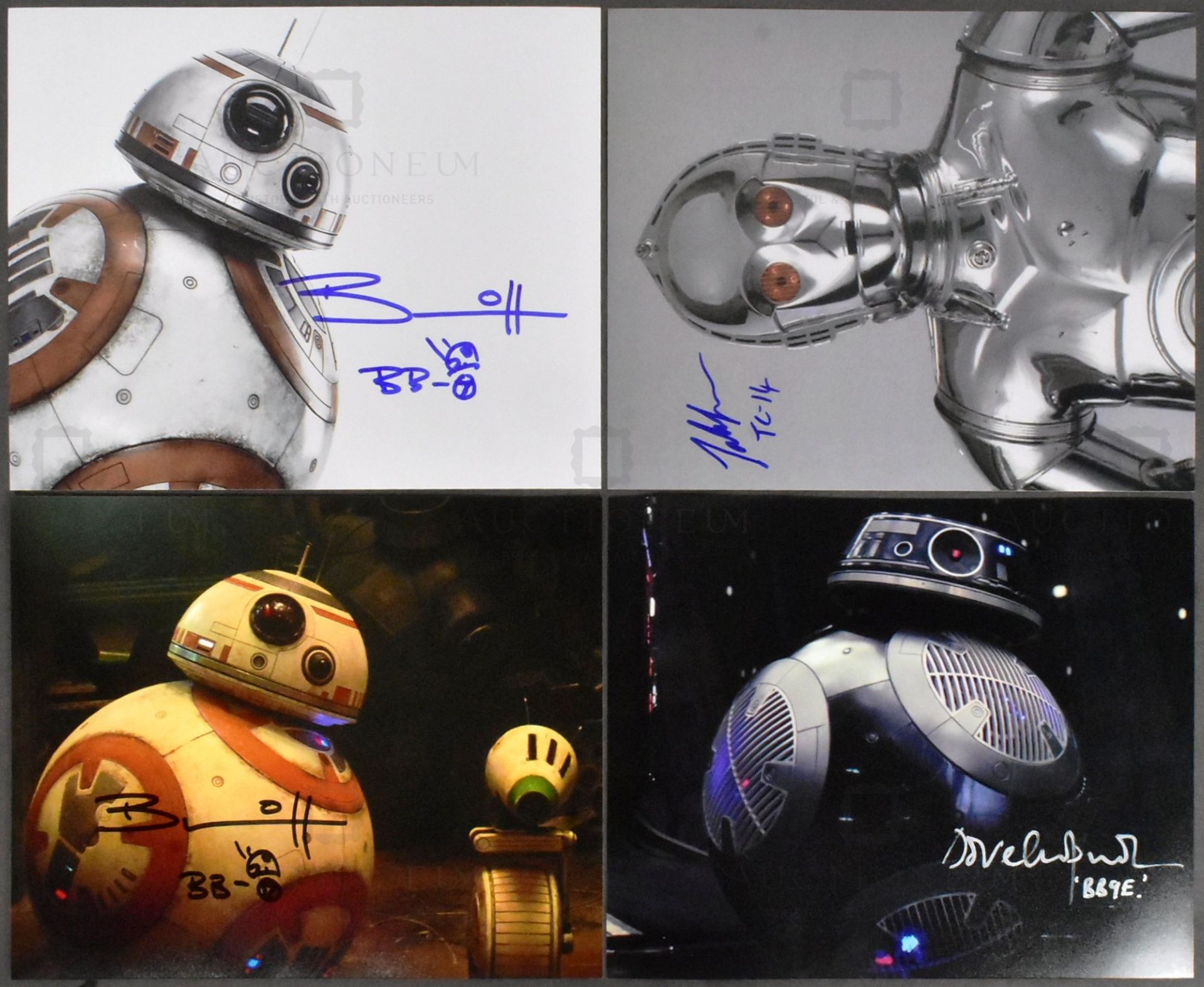 STAR WARS - DROIDS - SELECTION OF SIGNED PHOTOGRAPHS
