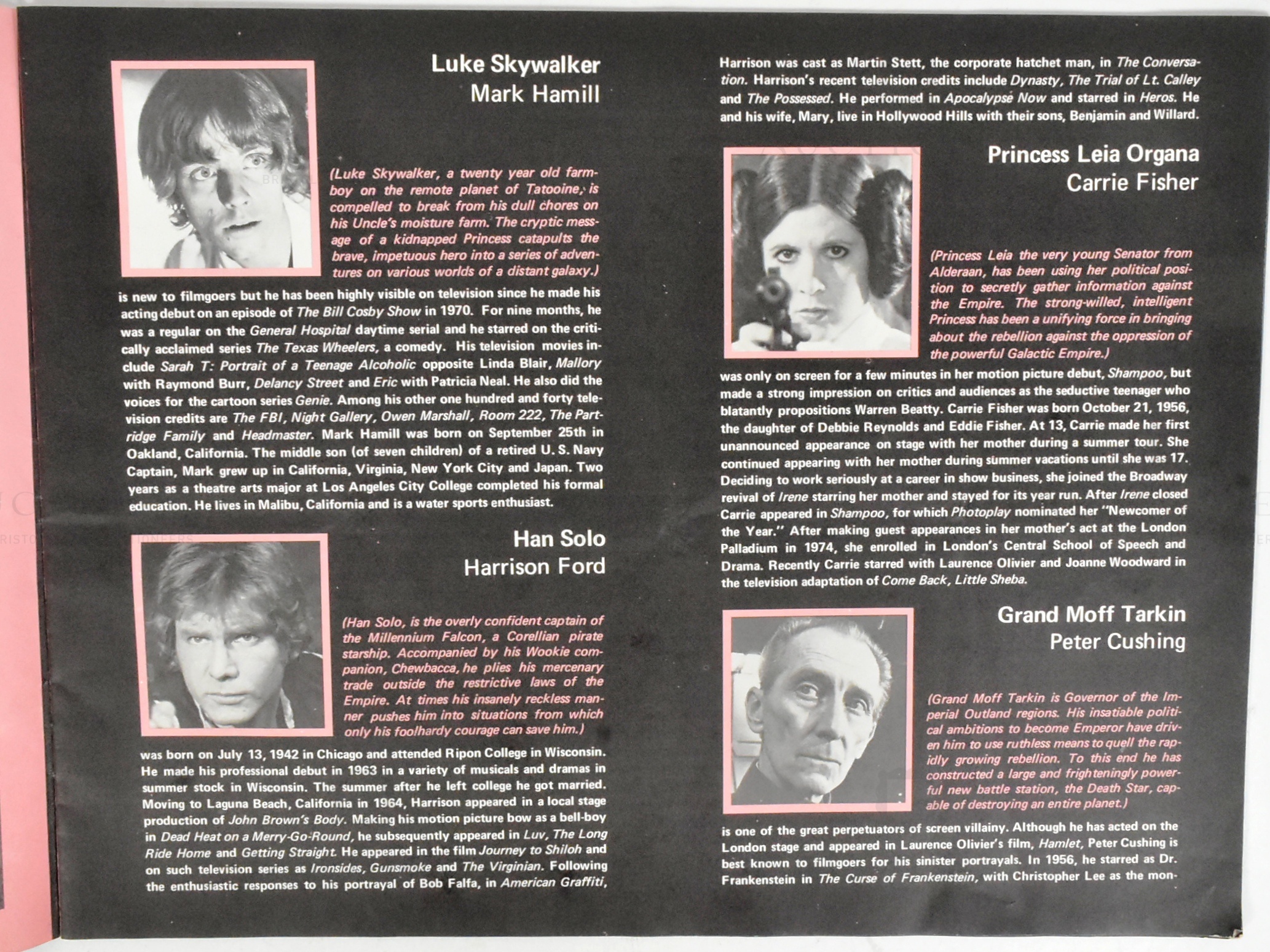 STAR WARS - ORIGINAL VINTAGE CINEMA PRESS BROCHURE - Image 3 of 5