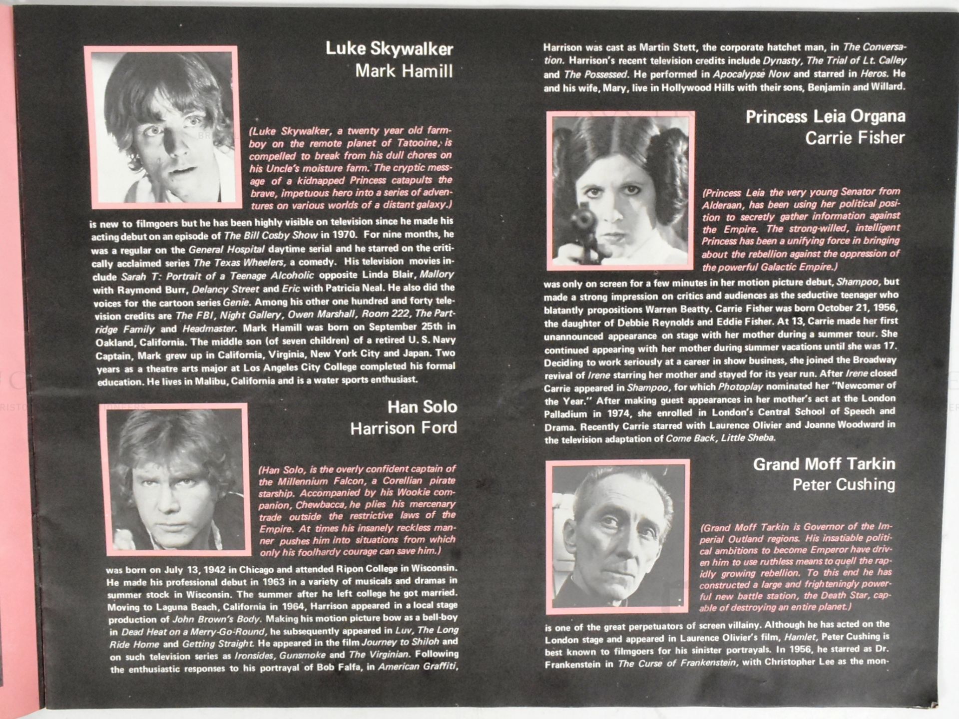 STAR WARS - ORIGINAL VINTAGE CINEMA PRESS BROCHURE - Image 3 of 5