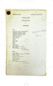 ESTATE OF DAVE PROWSE - SOFTLY SOFTLY ORIGINAL PRODUCTION SCRIPT