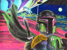 ESTATE OF JEREMY BULLOCH - STAR WARS - FAN ARTWORK PASTEL