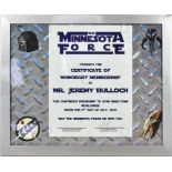 ESTATE OF JEREMY BULLOCH - FAN APPRECIATION PLAQUE