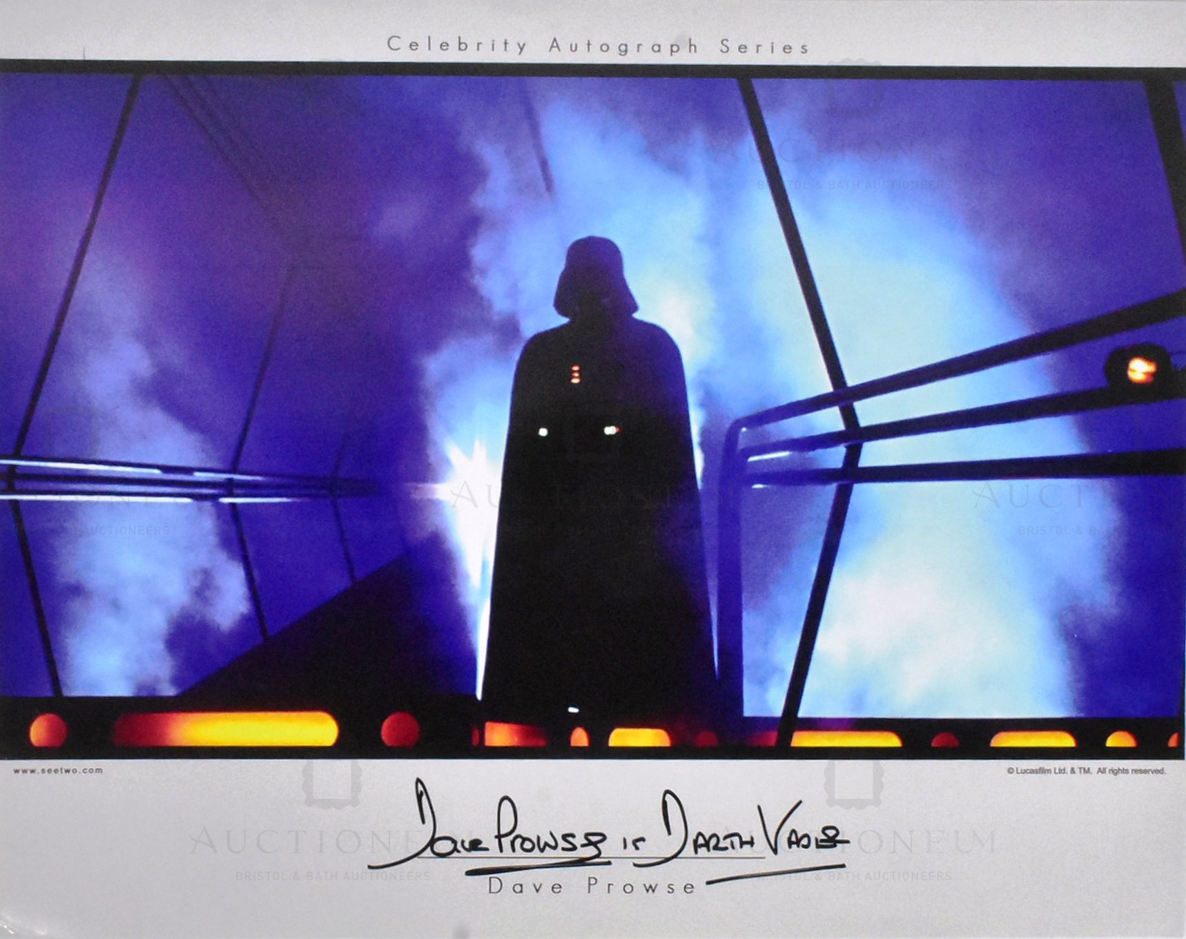 ESTATE OF DAVE PROWSE - DARTH VADER SIGNED 11X14" OFFICIAL PIX