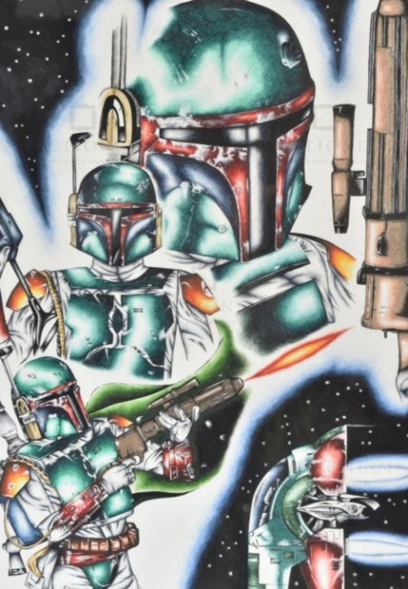 ESTATE OF JEREMY BULLOCH - STAR WARS - BOBA FETT ARTWORK - Bild 3 aus 4