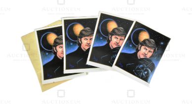 ESTATE OF DAVE PROWSE - FAN ART - SET OF FOUR DAVE PROWSE ART PRINTS