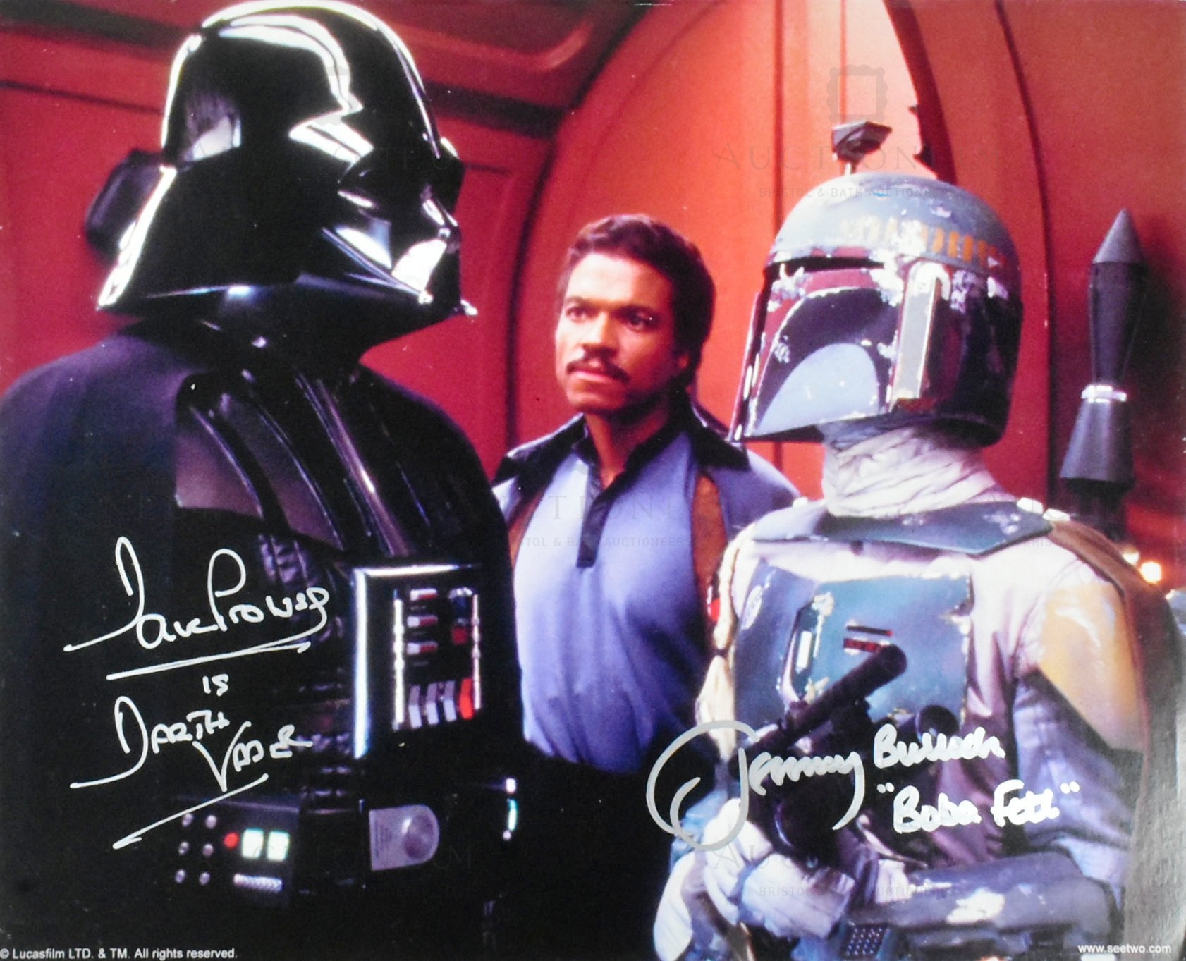 ESTATE OF DAVE PROWSE - VADER & FETT DUAL SIGNED PHOTOGRAPH