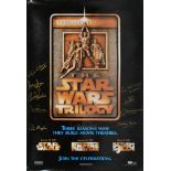 STAR WARS - SPECIAL EDITIONS - MAIN CAST SIGNED POSTER - PSA / DNA