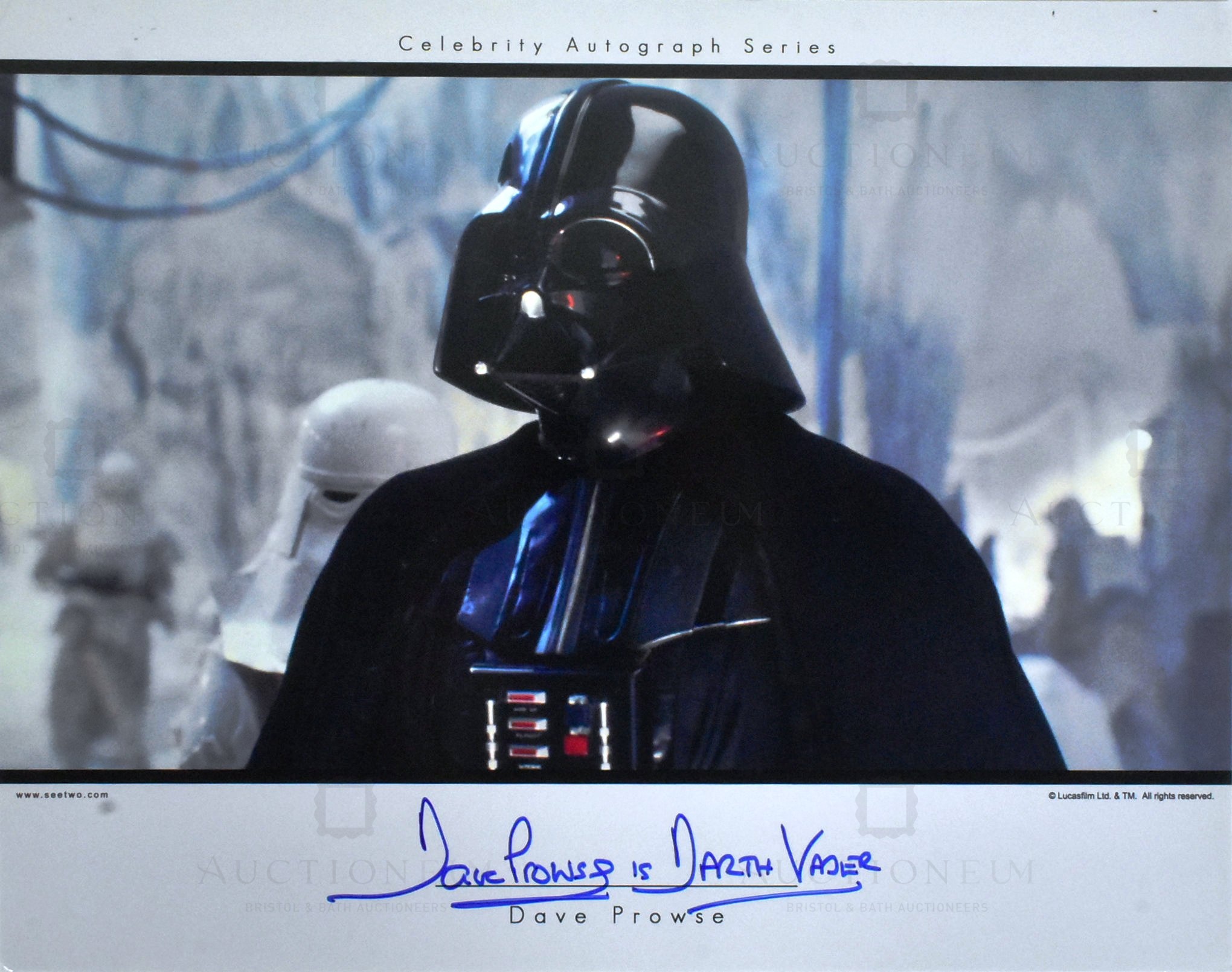 STAR WARS - DAVE PROWSE - DARTH VADER SIGNED 11X14" OFFICIAL PIX