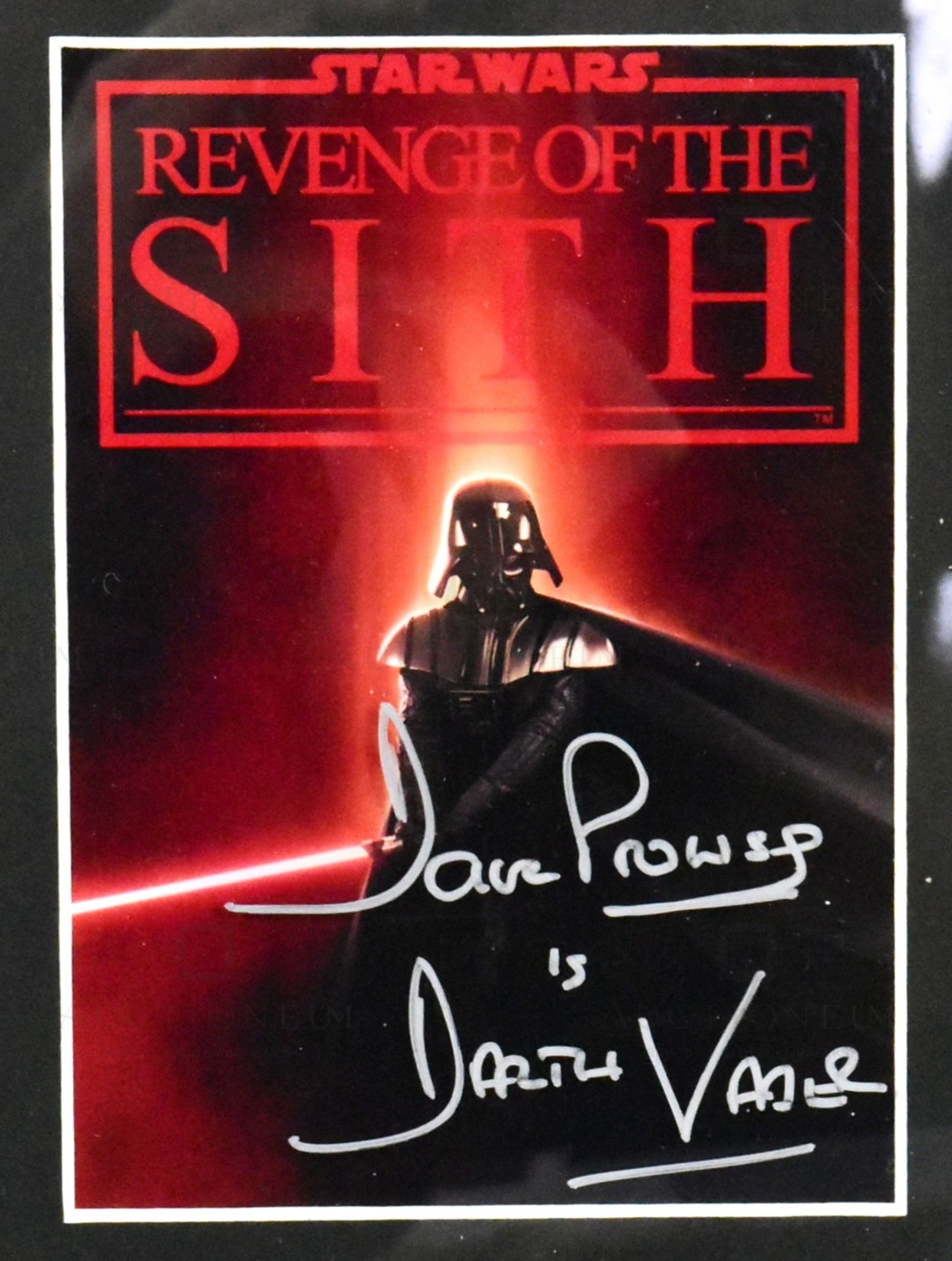 ESTATE OF DAVE PROWSE - AUTOGRAPHED FILM CEL DISPLAY - Image 5 of 5