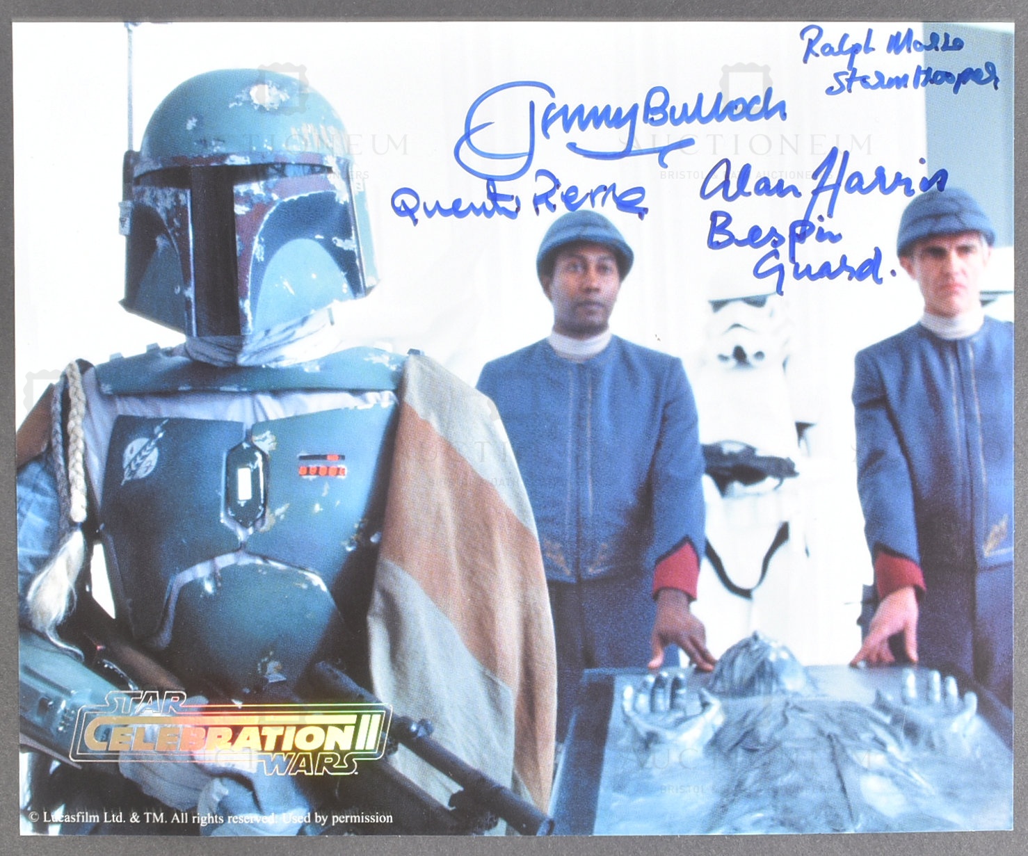 STAR WARS - EMPIRE STRIKES BACK - BOBA FETT MULTI-SIGNED OFFICIAL PIX