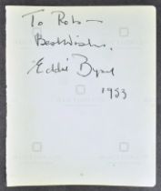 STAR WARS - EDDIE BYRNE (D1981) - SCARCE AUTOGRAPH - AFTAL