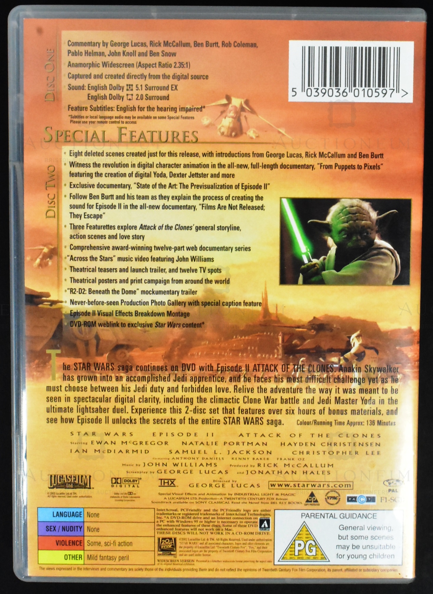 STAR WARS - EPISODE II - MULTI-SIGNED DVD - Image 5 of 6