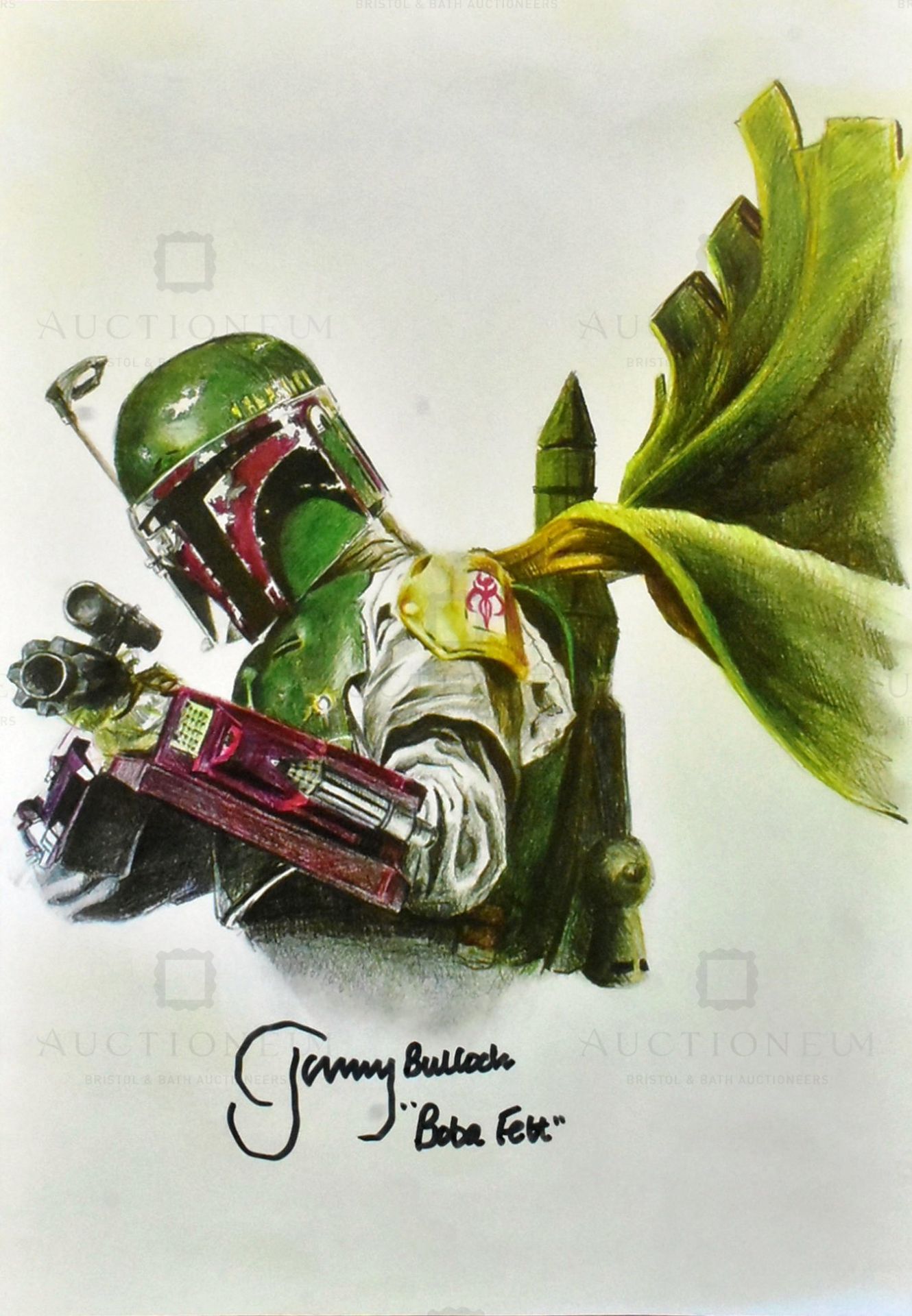 ESTATE OF JEREMY BULLOCH - BOBA FETT - SIGNED ART PRINT