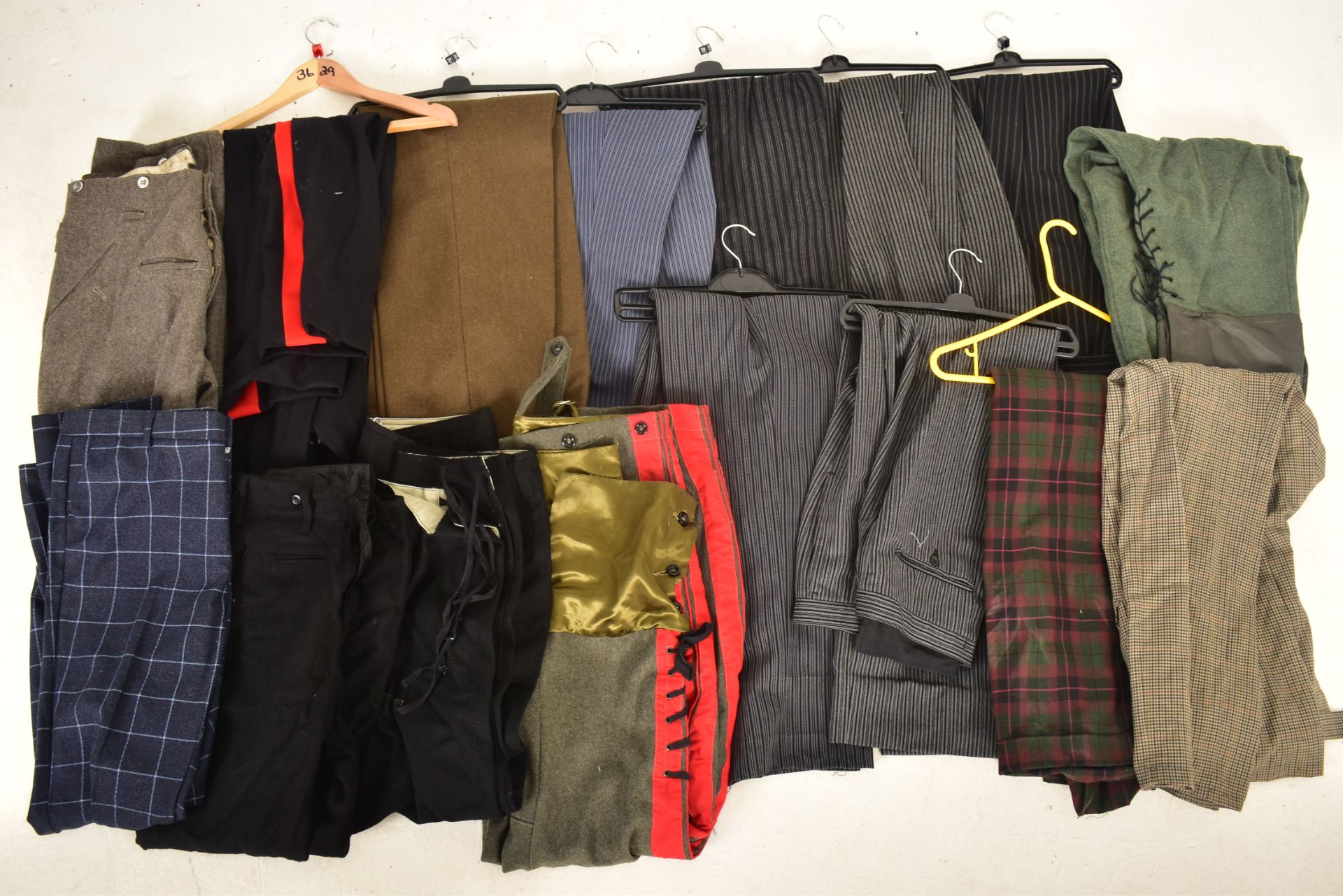 LARGE COLLECTION OF FANCY DRESS / THEATRE MEN SUIT TROUSERS