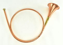 EARLY 20TH CENTURY COPPER & BRASS HUNTING HORN