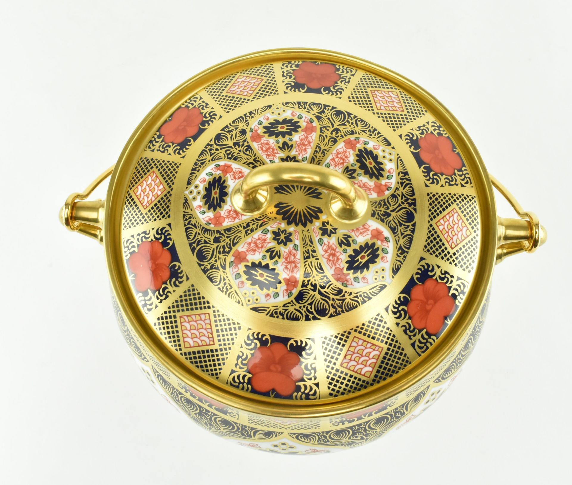 CONTEMPORARY ROYAL CROWN DERBY OLD IMARI CAULDRON - Image 5 of 8