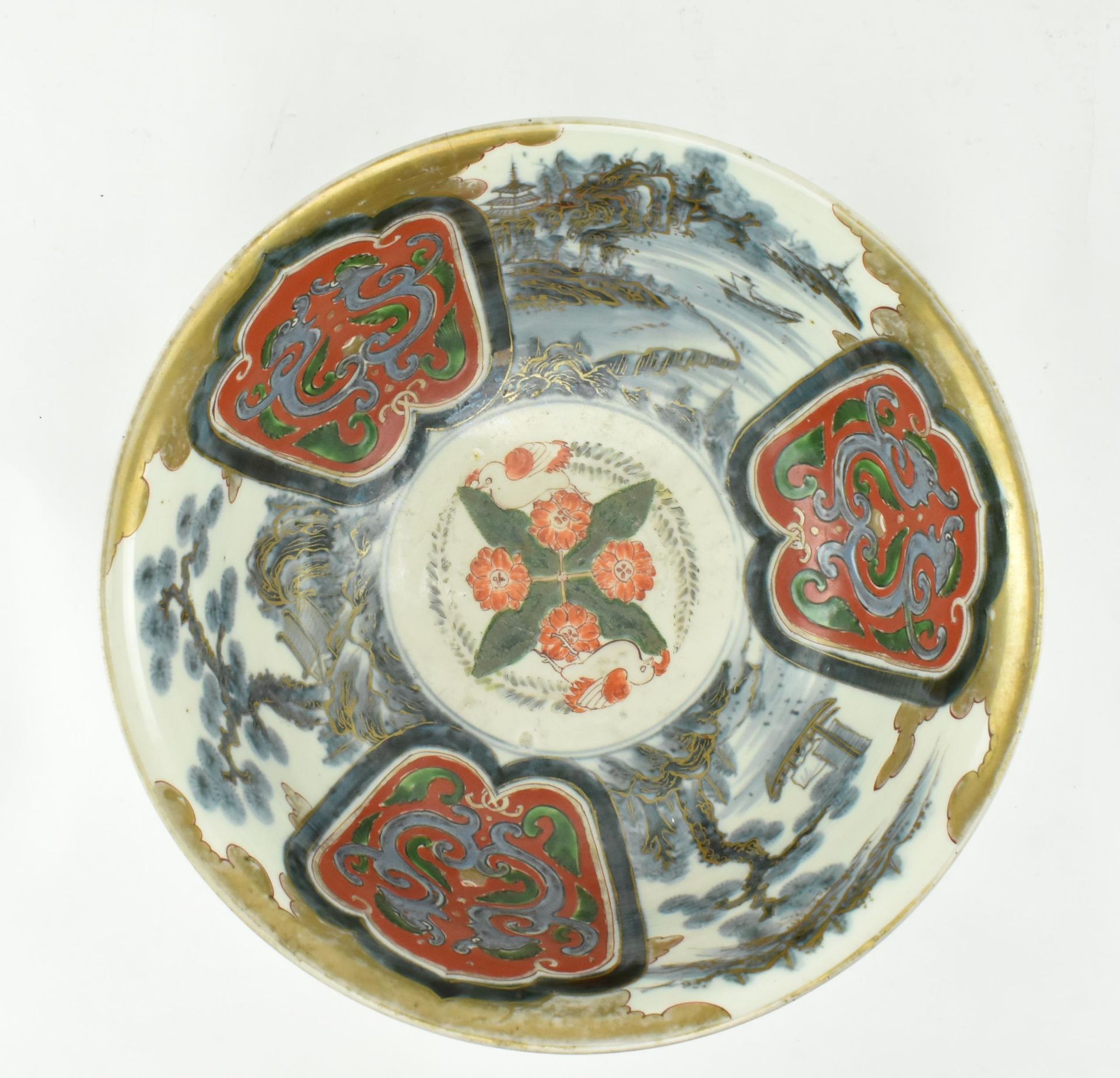 TWO 19TH CENTURY JAPANESE IMARI CERAMIC CENTERPIECE BOWLS - Image 3 of 6