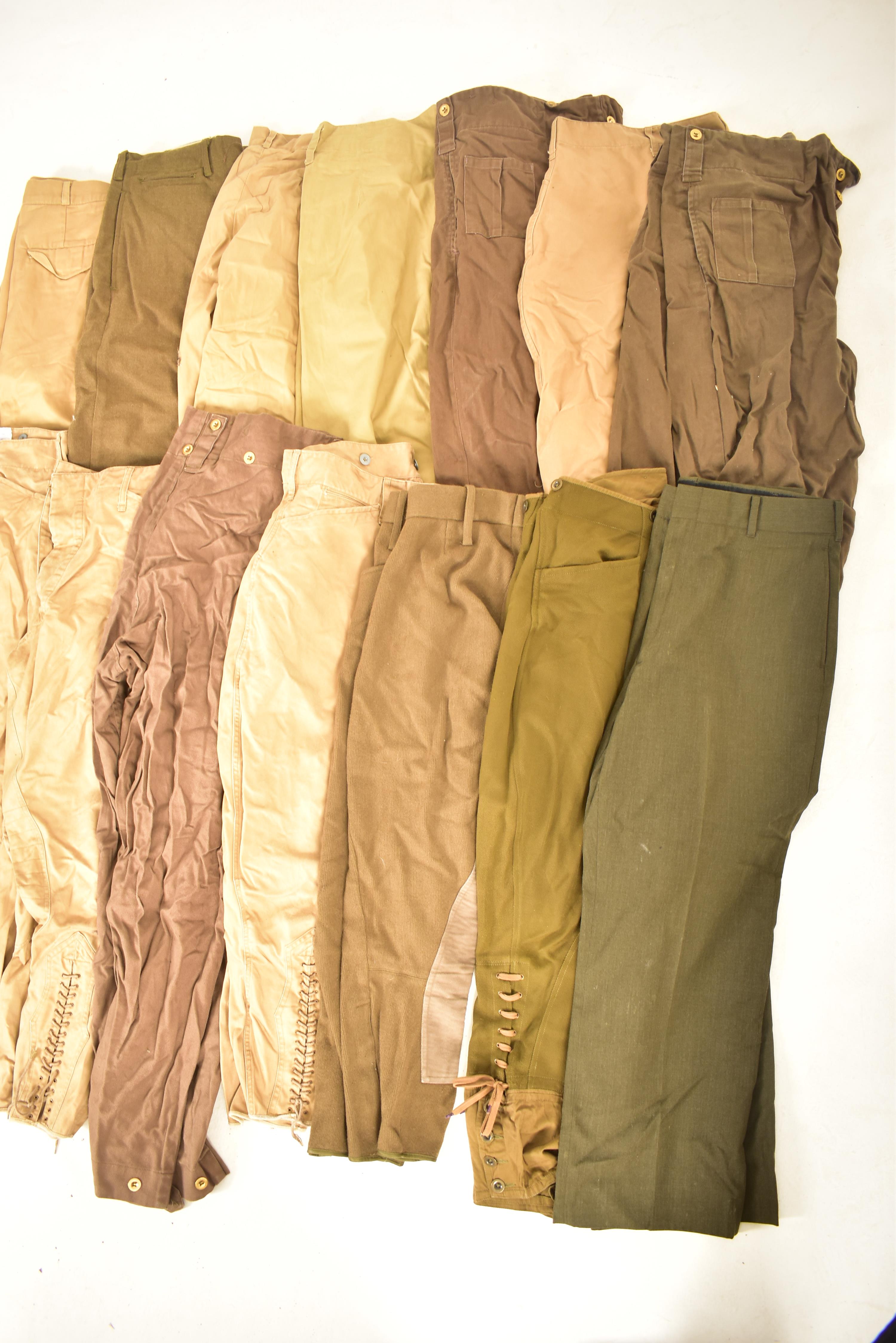 COLLECTION OF RE-ENACTMENT BRITISH MILITARY DESERT TROUSERS - Image 2 of 5