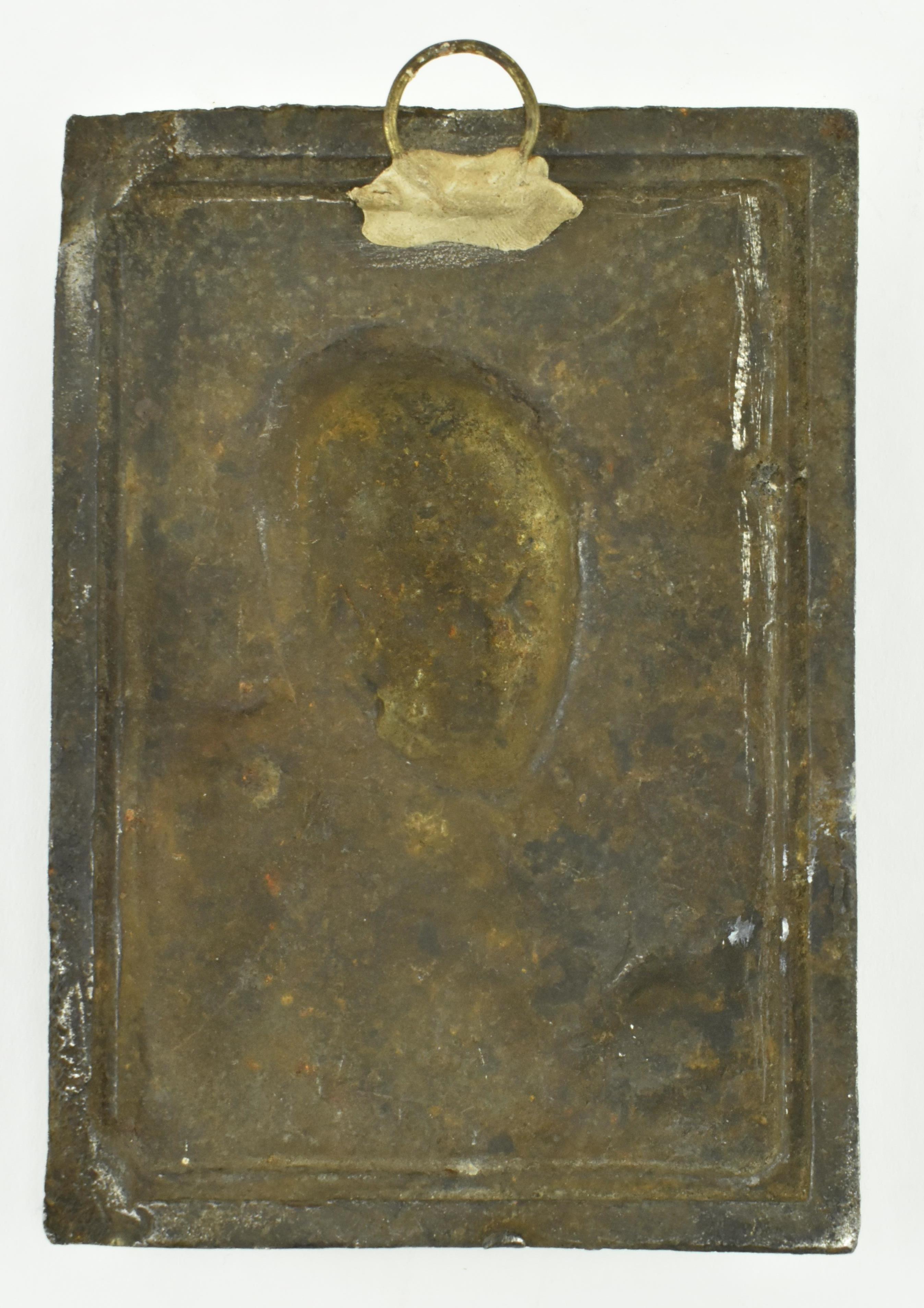 19TH CENTURY BRONZE PLAQUE OF A LADY HOLDING A BOOK - Image 4 of 4