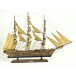 20TH CENTURY WOODEN MODEL SAILING SHIP, FRAGATA