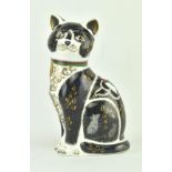 ROYAL CROWN DERBY - WAR CAT PAPERWEIGHT WITH GOLD STOPPER