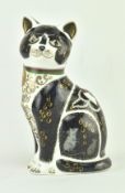 ROYAL CROWN DERBY - WAR CAT PAPERWEIGHT WITH GOLD STOPPER