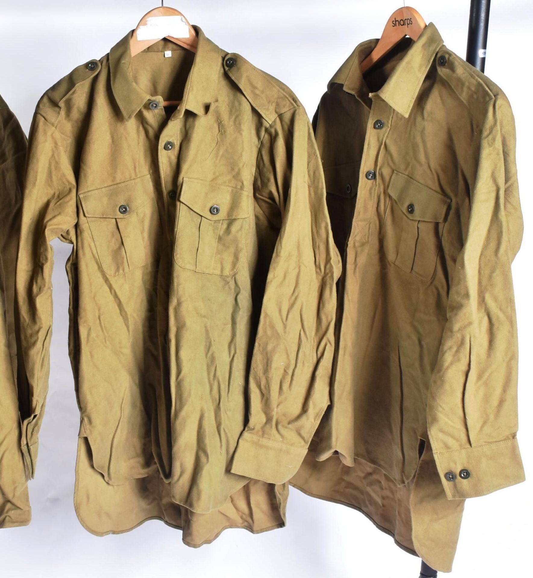 LARGE COLLECTION OF MILITARY STYLE KHAKI SHIRTS - Image 3 of 5