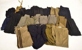 LARGE COLLECTION OF RE-ENACTMENT BRITISH MILITARY TROUSERS