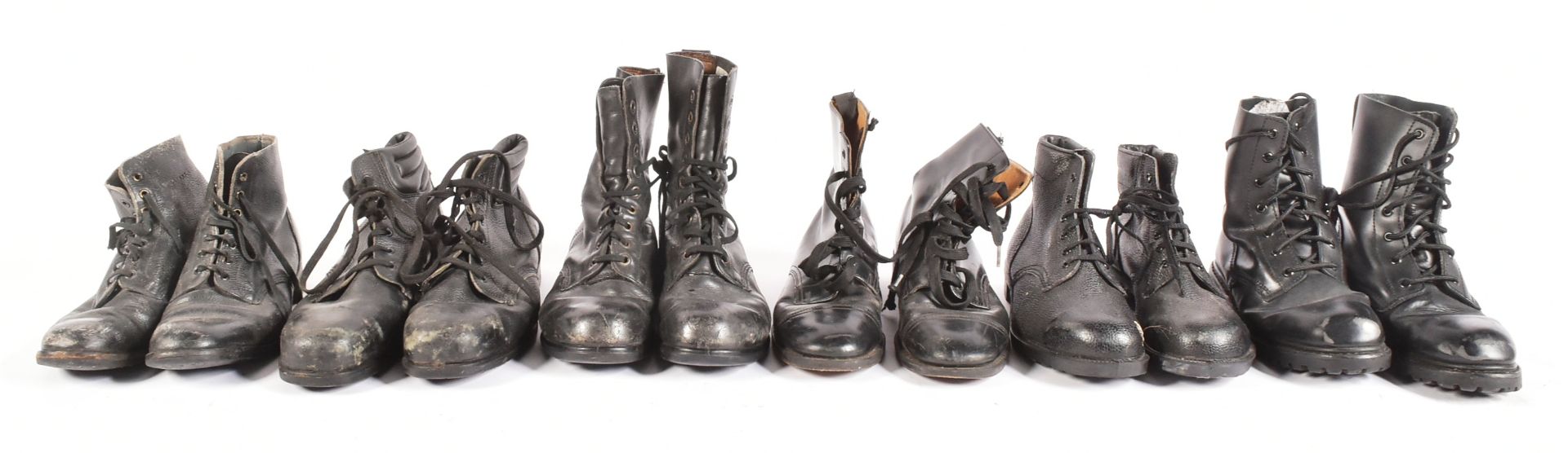 COLLECTION OF MILITARY STYLE LEATHER AMMO BOOTS