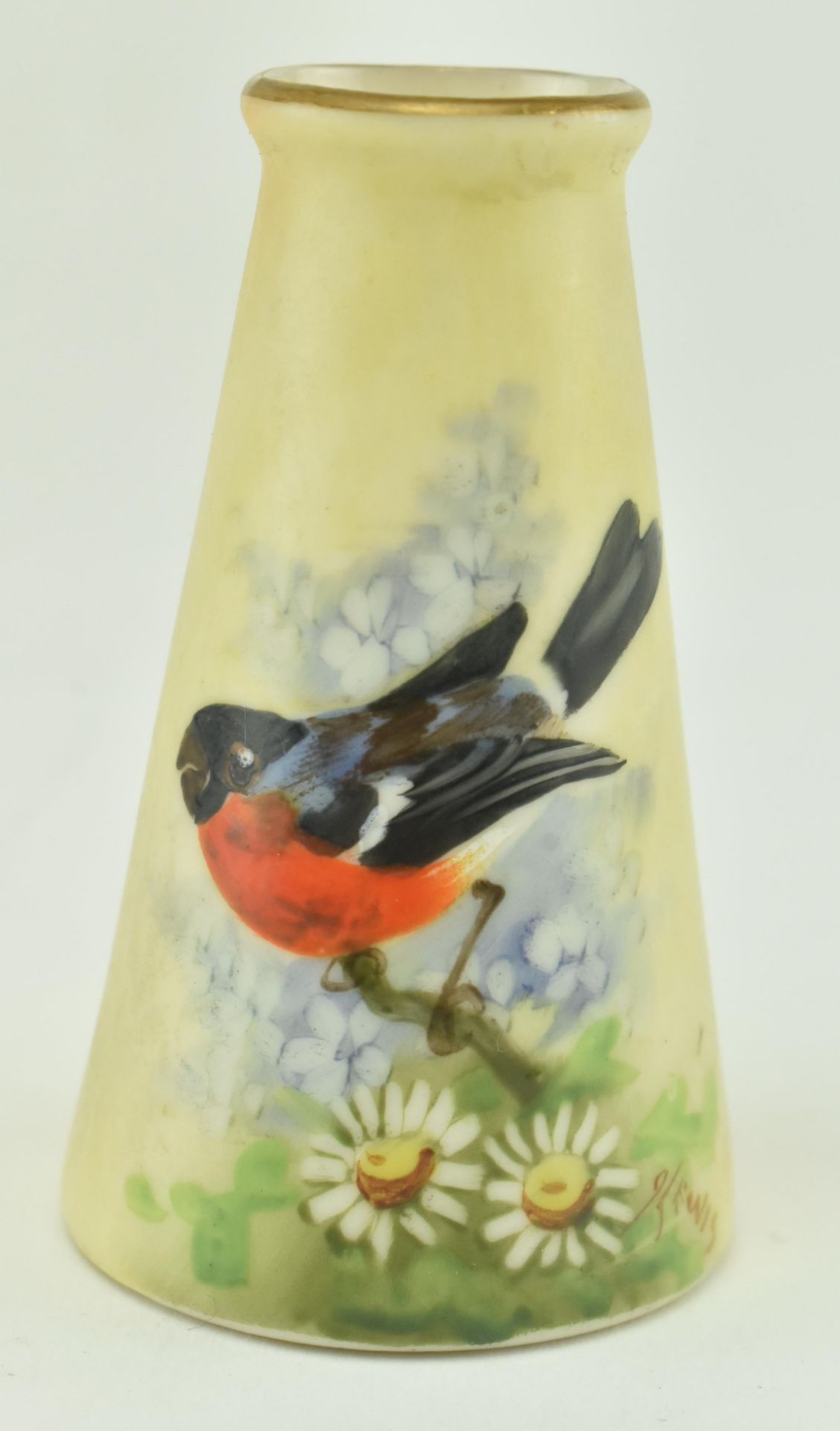 G. LEWIS FOR WORCESTER - PAIR HAND PAINTED PORCELAIN BEAKERS - Image 3 of 6