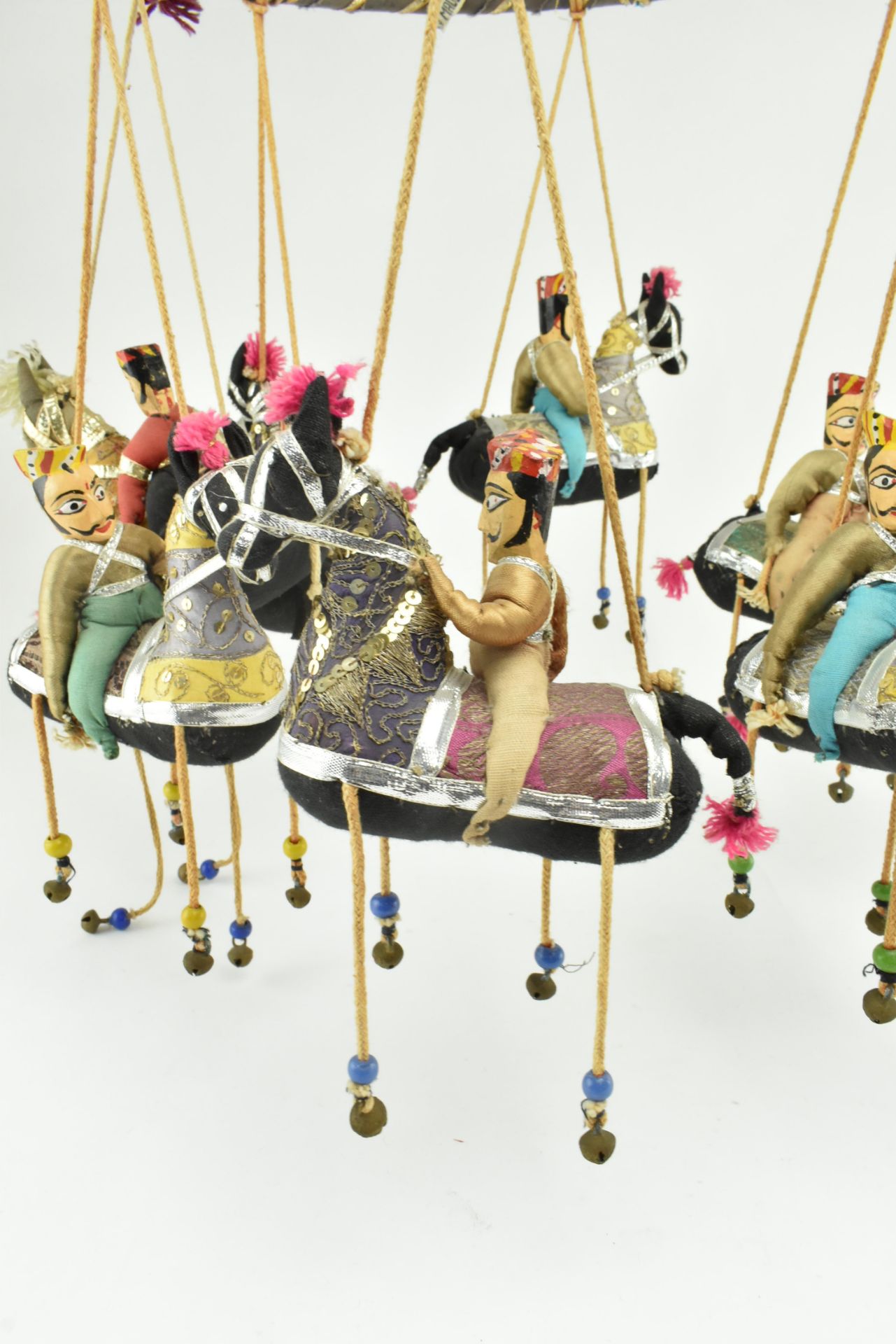 VINTAGE INDIAN STYLE HANGING MOBILE WITH HORSE RIDERS - Image 2 of 7