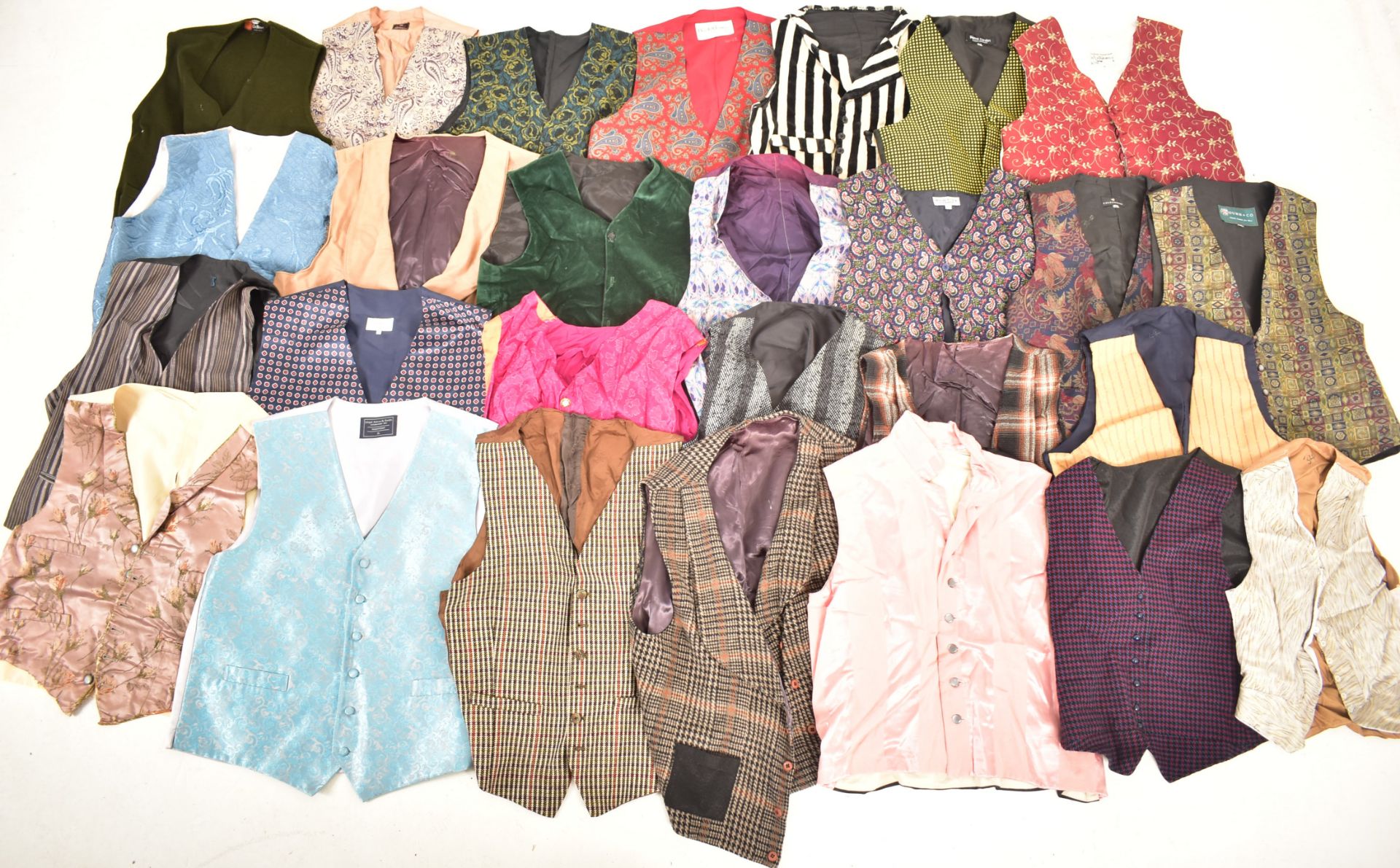 LARGE COLLECTION OF THEATRICAL PRODUCTION WAISTCOATS