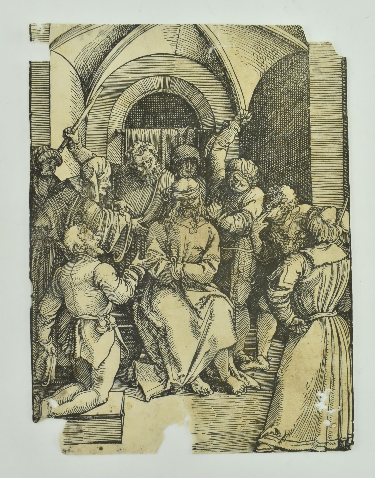 HANS LEONARD SCHAUFELEIN - THE MOCKING OF CHRIST - WOODCUT