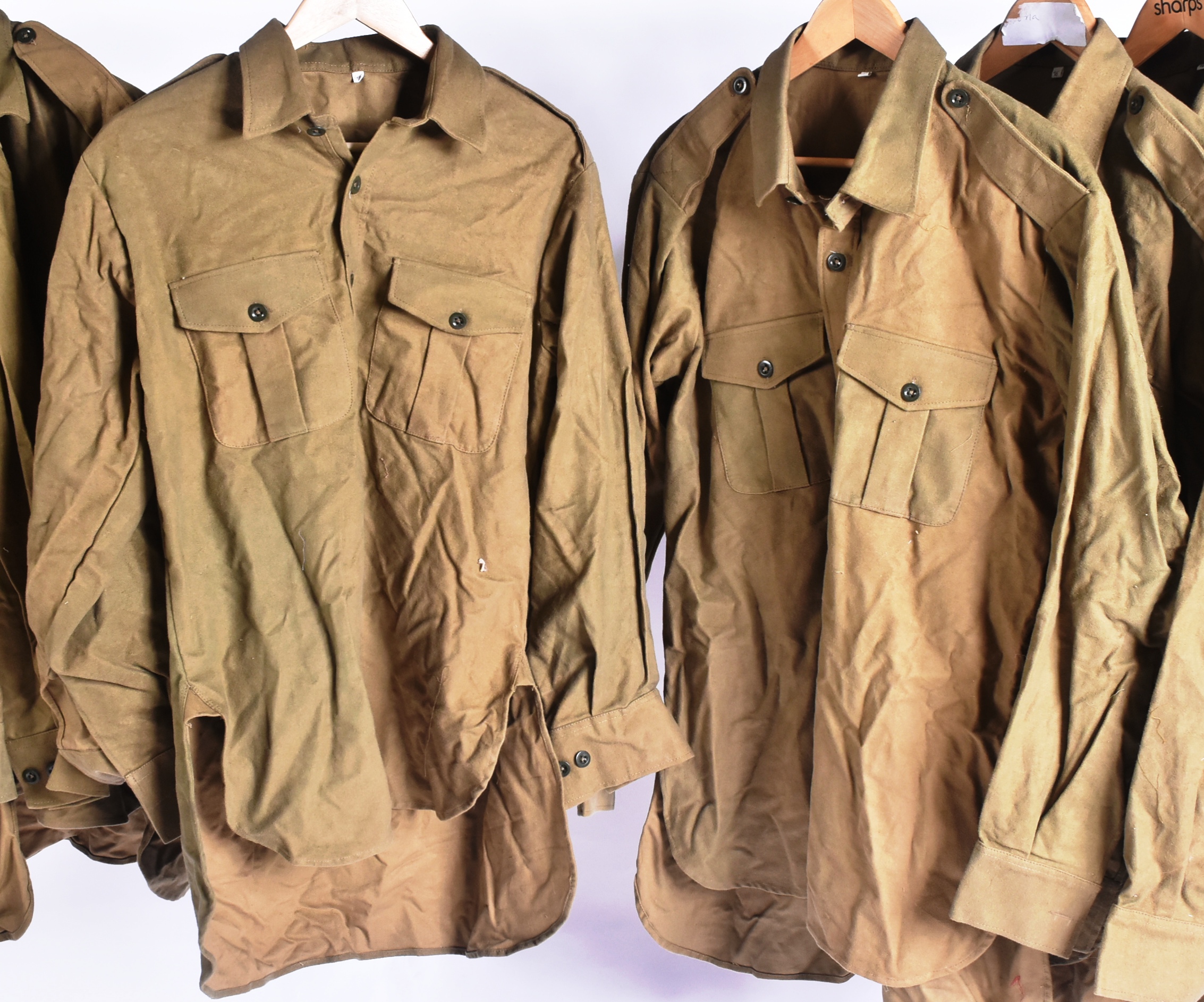 LARGE COLLECTION OF MILITARY STYLE KHAKI SHIRTS - Image 4 of 5